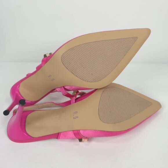 NWOB‎ MEILYGRSS High Quality HANDMADE Metallic Rivets Satin Heels Sandals 9.5 - Picture 16 of 16